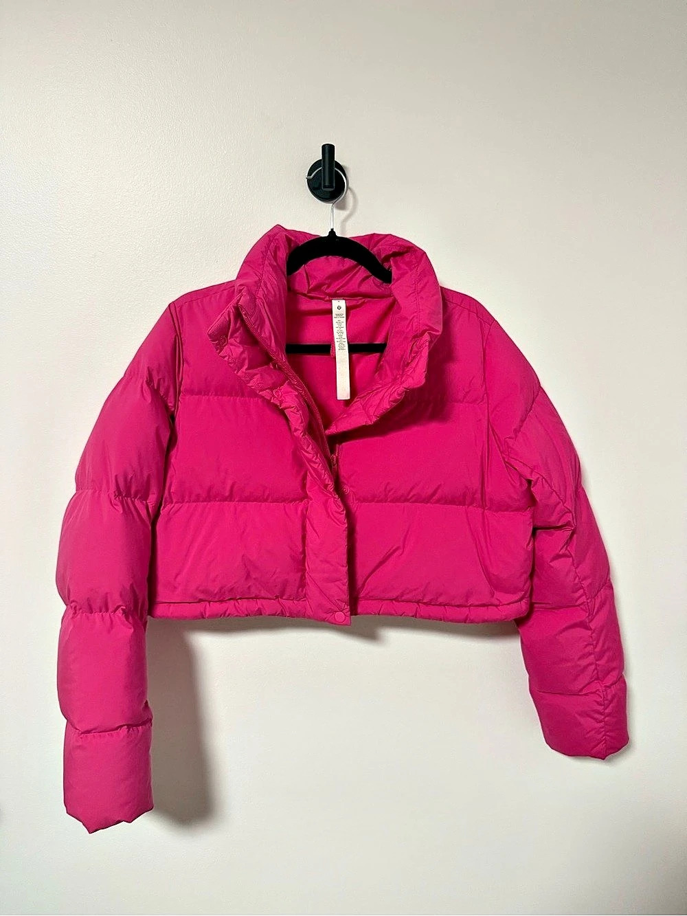 lululemon Wunder Puff Cropped Jacket Pink Size 6